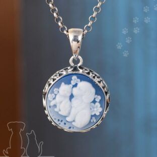 可愛い猫と犬のペンダント - 温かさと幸福感を与える N142