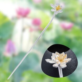 蓮の花のかんざし - シンプルでありながら存在感のある　K177