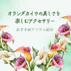 オランダカイウの美しさを楽しむアクセサリー：おすすめアイテム紹介