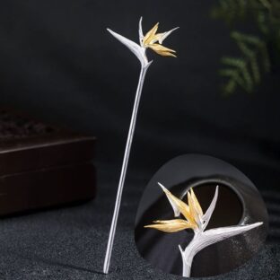 ゴクラクチョウカのかんざし - 上品な色合いと独特な形状が特徴　K187