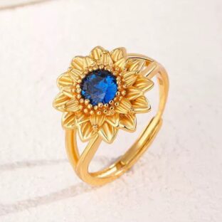 ひまわりのリング- まるで本物のひまわりが指先に咲いている R465